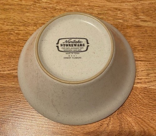 Noritake Stoneware Desert Flowers 8341 Soup Cereal Bowl 6-1/2” Japan - Picture 4 of 4
