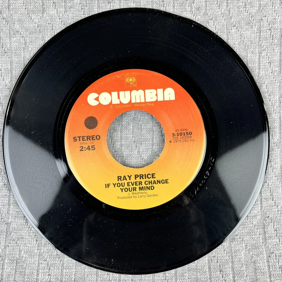 Vintage 45 RPM record Ray Price, Columbia records, country, blues rock, and roll - Image 4 of 4