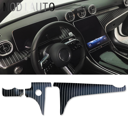 Inner Center Console Stripe trim3 pcs For Benz C-Class W206 22-2023 matte black - Picture 2 of 7