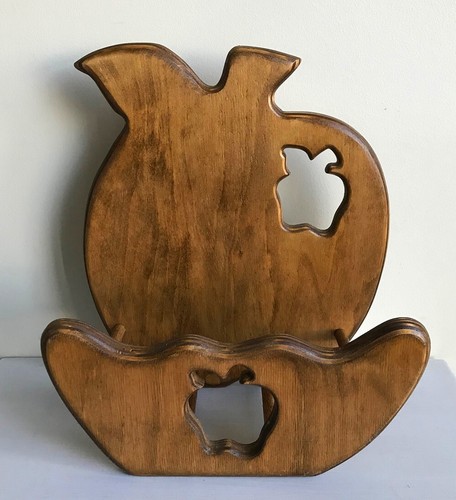 Decoración de pared de madera vintage hecha a mano en forma de manzana para casa de campo 11,5 x 10 x 4,75" - Imagen 5 de 23