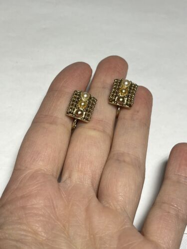 Orecchini Monet Vintage anni 90 Grosse Sfera Perline Finte Perle Clip I530 - Foto 3 di 6