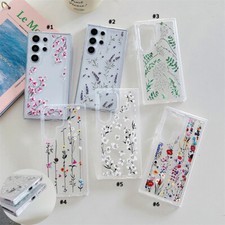 Fashion Cute Clear Flower Pattern Phone Case For Samsung S24 A73 A54 S21 FE