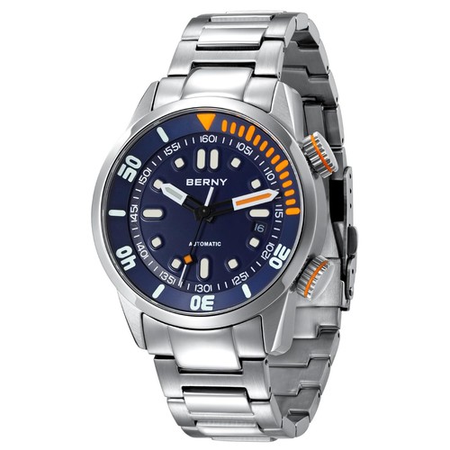 BERNY Reloj Automático para Hombre 200M Reloj de Buceo Reloj Pulsera HV600 Dureza Sap... - Imagen 1 de 8