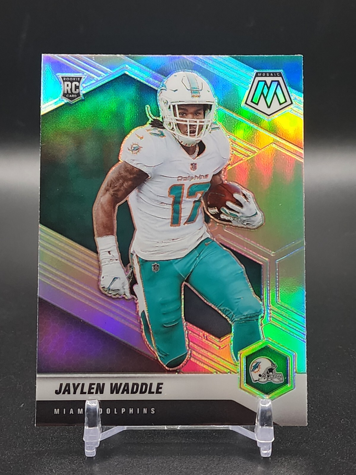 JAYLEN WADDLE 🏈 2021 Panini Mosaic Variation Silver Prizm Rookie #308-V RC