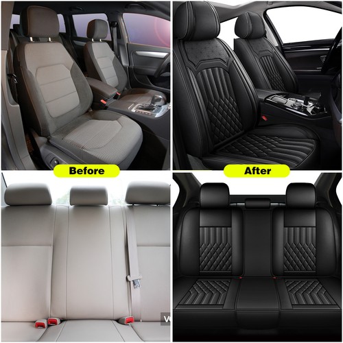 For Chevrolet Waterproof Faux Leather Car Front & Rear 5-Seat Covers Full Set - Picture 34 of 82