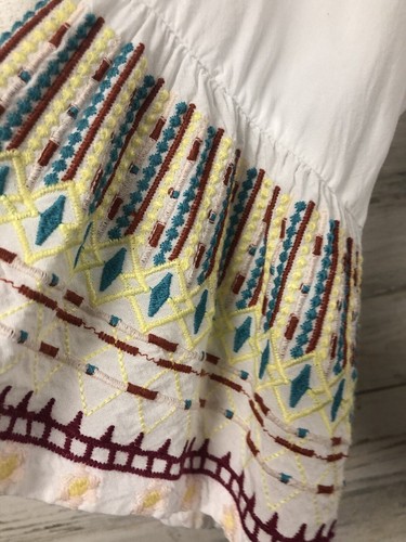Solitaire Anthropologie Blumen Stickerei Tunika Top M Boho Hippie Urban Festlich - Bild 5 von 11