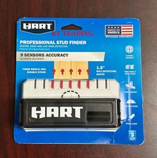 HART PROFESSIONAL Wood Metal STUD FINDER 5" LED ~9-SENSORS ~1.5" DETECTION DEPTH
