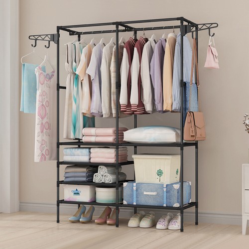 Heavy Duty Clothes Rack Wardrobe Hanger Garment Storage Stand Closet Organizer - Picture 14 of 18