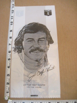 OLD 1976 LUNCH BAGS FRED LYNN & JIM CATFISH HUNTER MSL BASEBALL
