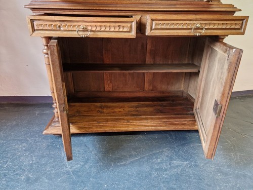 Antiker Gründerzeit Buffetschrank Eichenholz Schnitzereien um 1880 - Bild 19 von 23
