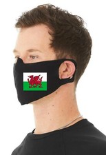 Welsh Flag Unisex 4 Ply Cotton Jersey Face Covering/Masks Wales/Flags