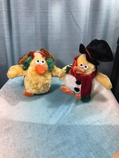 Vintage Pair Dan Dee Christmas Chicken Walks Plays Chicken Dance Tested Works