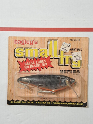 1970S BAGLEY SEALED CARDED FISHING LURE ALL BRASS MADE IN USA 7 OUT 10 IN RARITY