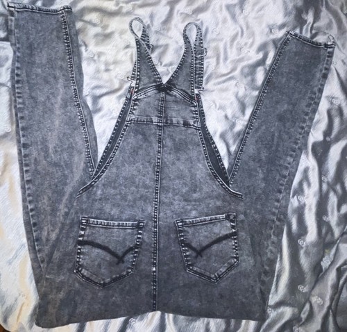 Bullhead Denim Co Womens Overalls Black Stone Wash Size S - Picture 6 of 13