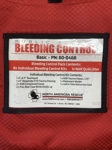 North American Rescue NAR Public Access Blutungskontrolle 8er-Pack Kit 80-0468 - Bild 1 von 7