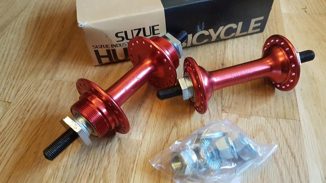 NOS BMX SUZUE SMALL FLANGE HUBS 36 HOLE rot OLD SCHOOL NOS BMX SUZUE SMALL FLANGE HUBS 36 HOLE rot OLD SCHOOL