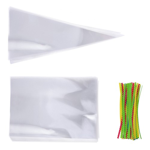 Juego de bolsas de embalaje de dulces bolsas de plástico transparente favor piruleta celofán - Imagen 7 de 11
