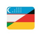 Mousepad Fahne Flagge Usbekistan-Deutschland Mauspad