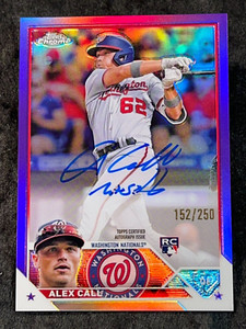 2023 Topps Chrome PURPLE REFRACTOR ROOKIE AUTO Alex Call 152/250