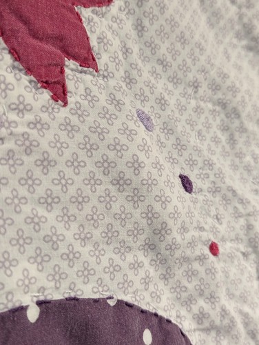 Pottery Barn Kids Girls Quilt Bird Lilac Floral Purple Reversible Twin - Picture 6 of 7