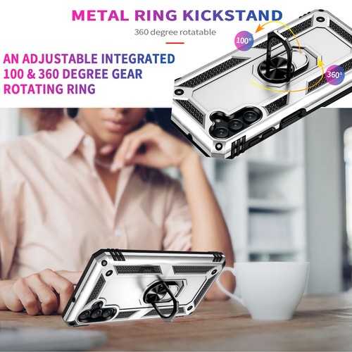 For Samsung Galaxy A04S Case, Armor Kickstand Cover + Tempered Glass Protector - Bild 28 von 37