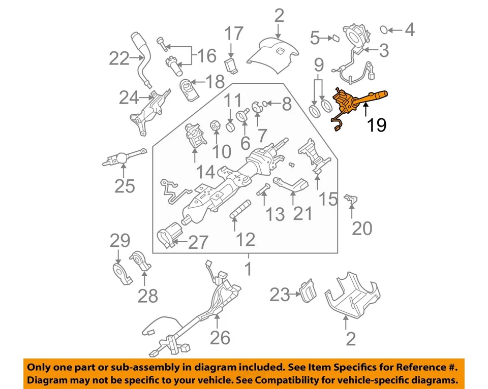 Used Steering Column Control Switch fits: 2008 Chevrolet Silverado 2500 pickup t - Image 3 of 4