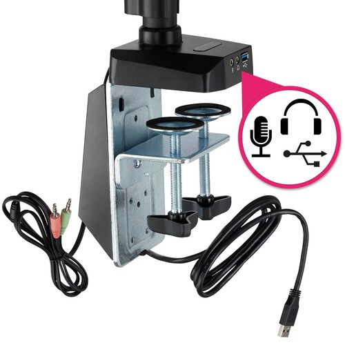 Support de table pour moniteur 4x-32 pouces bras pivotant support d'écran support 4x9 kg - Photo 7/11