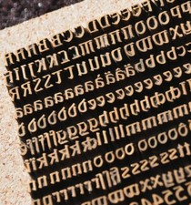 Bookbinding Brass Type set 0.18" embossing gold finishing bookbinder gilding ..*