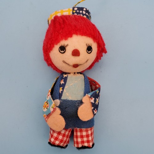 Vintage Raggedy Andy Foam & Felt Christmas Ornament 3 Inch - Picture 1 of 10