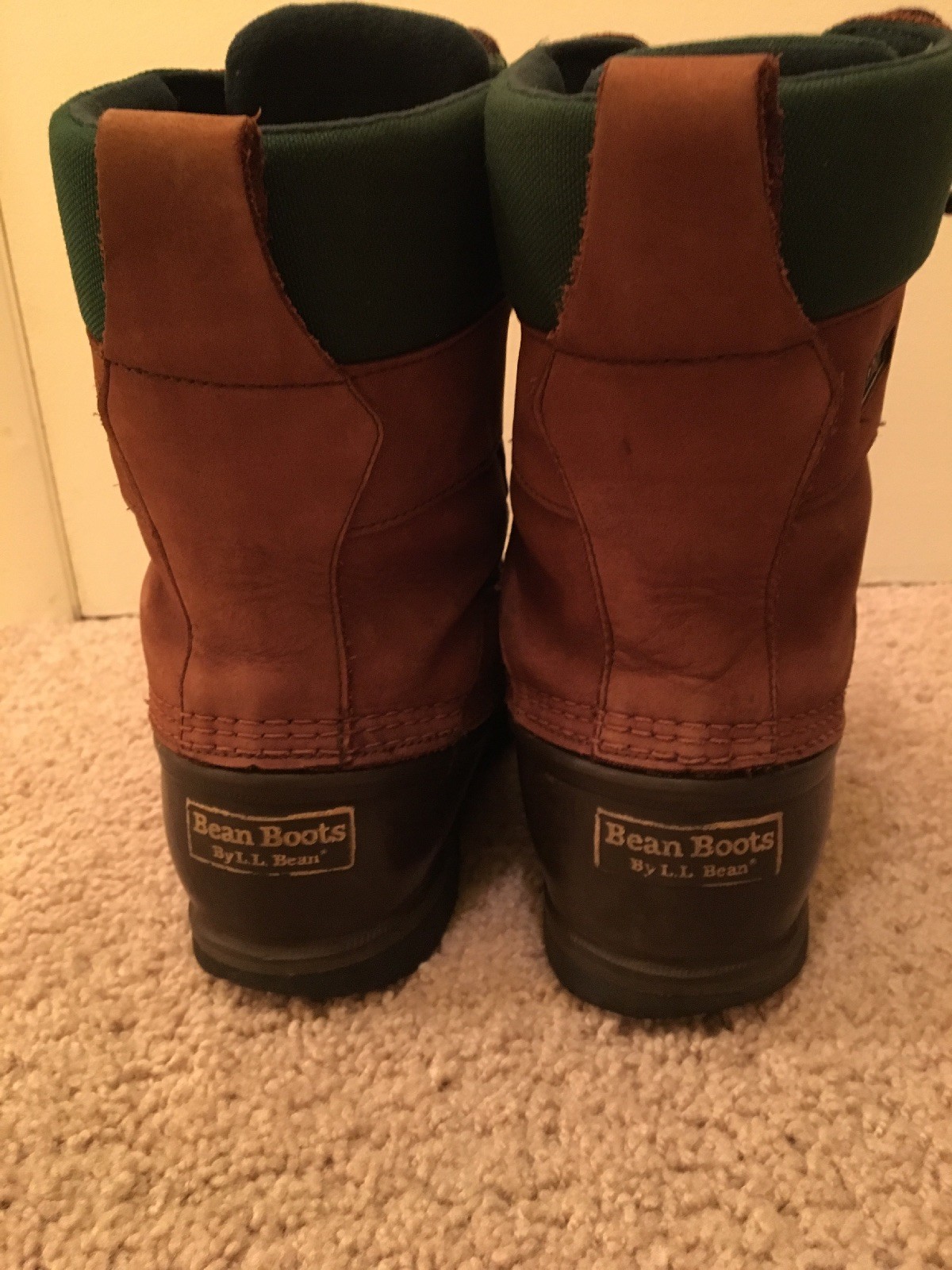 - l.l.bean caccia stivali marroni a caccia l.l.bean di anatre in gomma e cuoio taglia 10 9 1 / 2 - l.l.bean caccia stivali marroni a caccia l.l.bean di anatre in gomma e cuoio taglia 10 9 1 / 2
