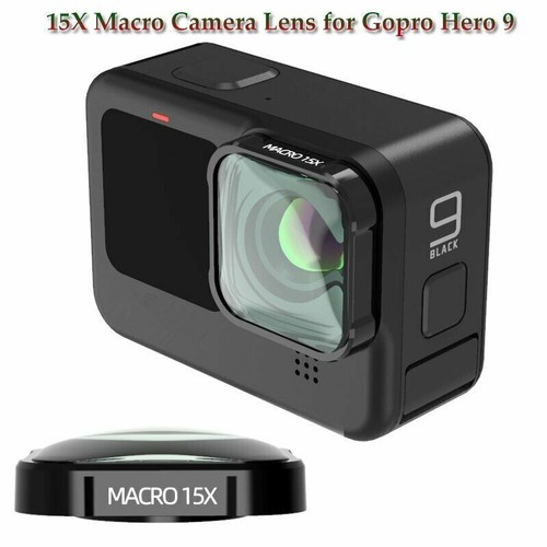 15X Macro Close Up Camera Lens for Gopro Hero 9 Black Optical Glass Lens Vlog - Picture 1 of 8