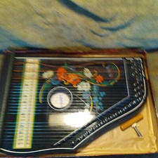 Zither Jubeltone Konziert Salon Harfe Vintage Harp Instrument  Music