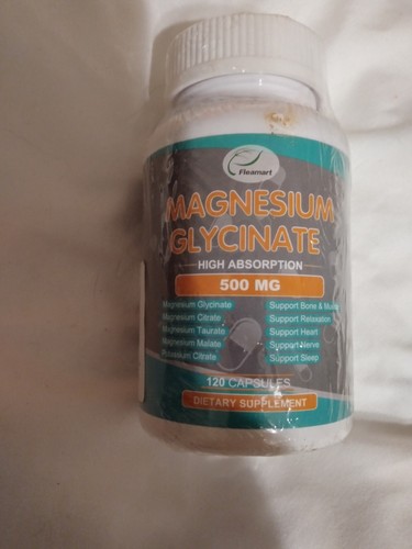 Magnesium Glycinate 500mg Capsules for Sleep Heart Nerve and Bone Muscle Magn...