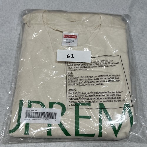 Supreme FW20 Nuova York T-shirt - Natural Size Large - Brand New - Picture 7 of 7