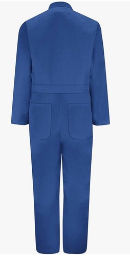 Red Kap Twill Action Back Blue Coverall with Chest Pockets Men’s Sz44 Work Pants - Picture 2 of 5