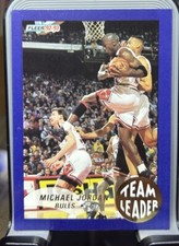 1992 Fleer Michael Jordan Team Leader #4 Chicago Bulls