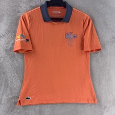Lacoste Sport Miami Open Polo Shirt Womens Size 34 Orange Slim Fit Tennis