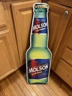 Vintage Molson Golden Canada Metal Bottle  Beer Sign