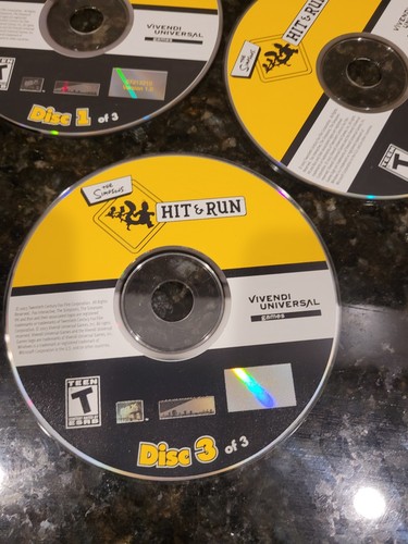 The Simpsons Hit & Run 3 Disc Set PC CD-ROM Game Windows - Discs Only NO CASE - Picture 6 of 6
