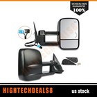Power Heated Tow Mirrors LED Signal Light For 03-06 Chevy Silverado 1500 2500HD