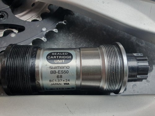 Chaîne triple Shimano Deore XT série M750 FC-M751 & BB Mega9 M9 175 mm très bon état - Photo 17 sur 18