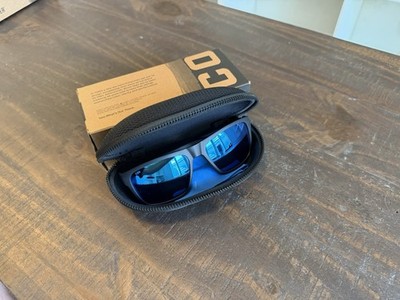 Costa Del Mar Paunch XL Matte Black Frame Blue Mirror Glass Lens 580G