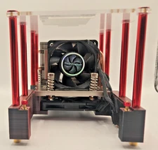 Zyber 8G Bitcoin Crypto ASIC Miner Rig Frame Heatsink Fans (No MINER)