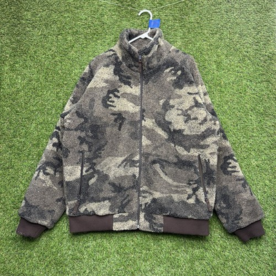 #ad Cabela#x27;s Berber Fleece Windstopper Jacket Mens XL Zip Up Outdoors Camo Hunting $119.98