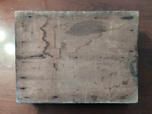 Antique American Country Wood Cutlery Box Handled Tray Caddy Canted Softwood - Picture 16 of 19