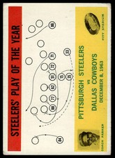 1964 Philadelphia #154 Steelers Play of the Year - Buddy Parker