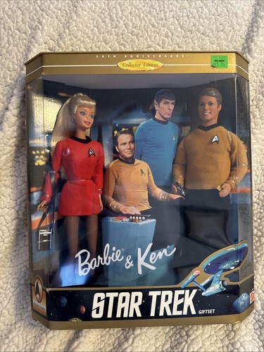 STAR TREK BARBIE PUPPE BARBIE und KEN GESCHENKSET 1996 NRFB 30TH ANNIVERSARY 258