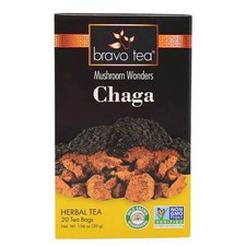 Mushroom Wonders Chaga Herbal Tea 20 Bags by Bravo Tea