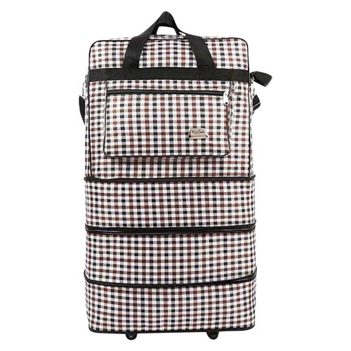 Bolsa de lona expandible de 3 capas maleta plegable con ruedas bolsa de equipaje - Imagen 50 de 50