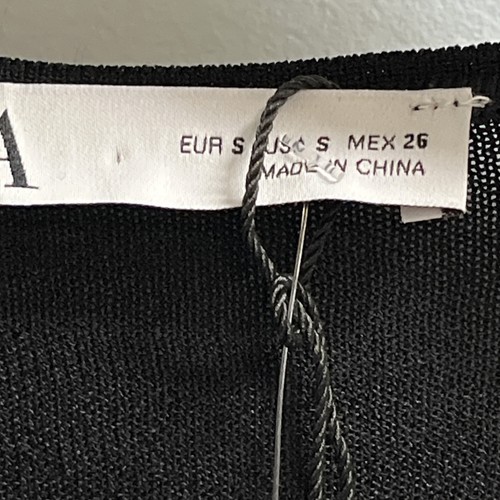 Zara Kleid Damen S Schwarz Bodycon Rüschen Stretch Maxi Rückenschlitz Party Cocktail - Bild 6 von 12